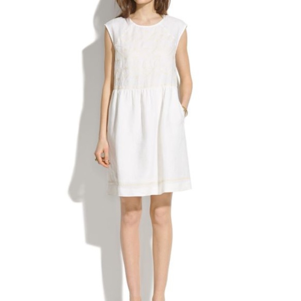 Madewell Linen Sandwave Dress